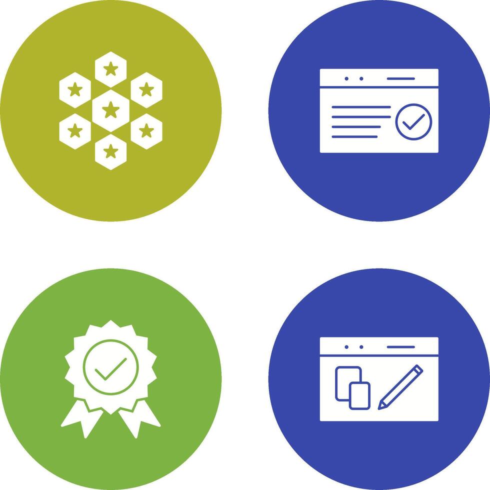 reputaion management and qc passed Icon vector
