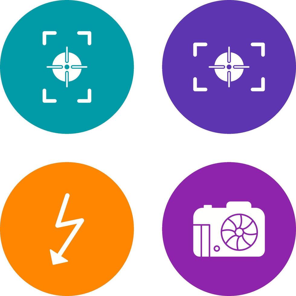 focus vertical and focus horizontal Icon vector