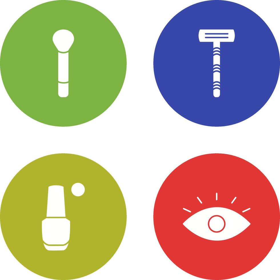 Brush and Razor Icon vector