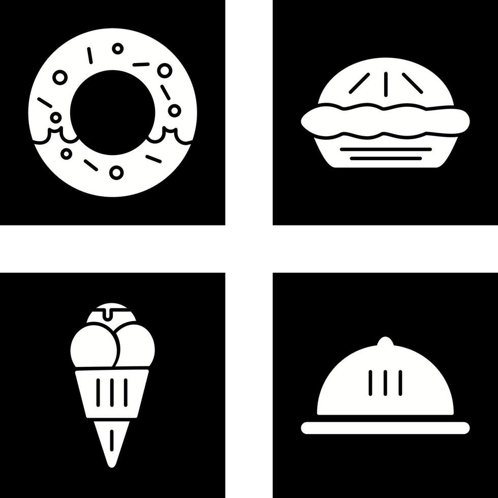 Donut and Pie Icon vector