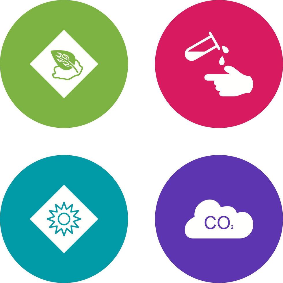 Environment hazard and Corrosive hazard Icon vector