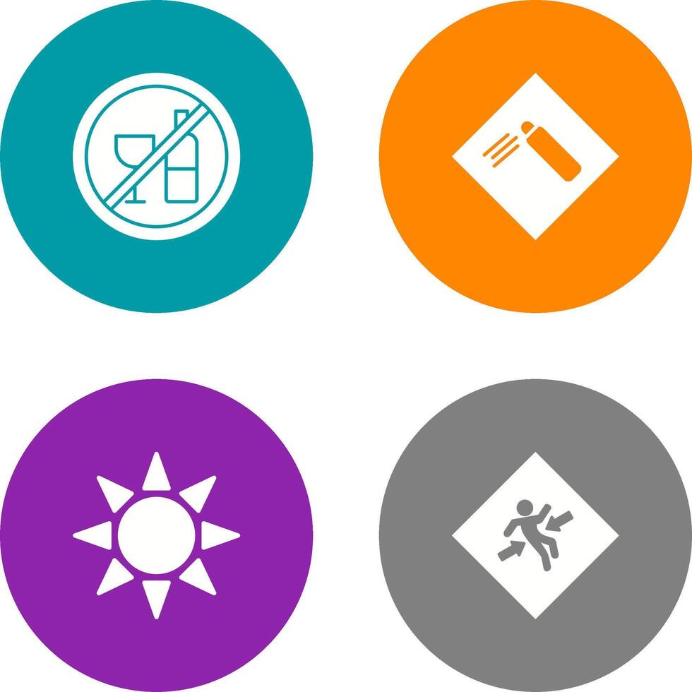 Pressurized cylinder And no drinking Icon vector