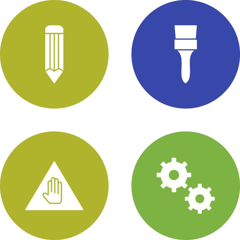 pencil and Brush Icon vector