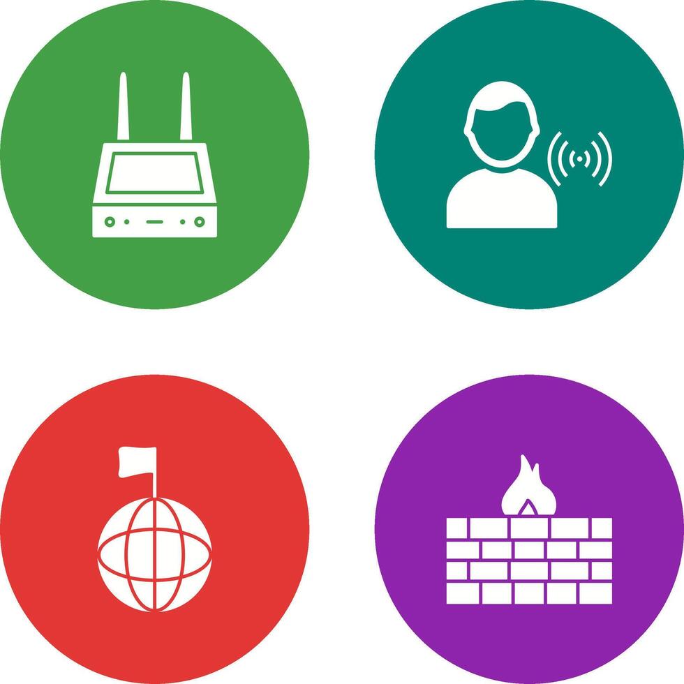 router and signal Icon vector