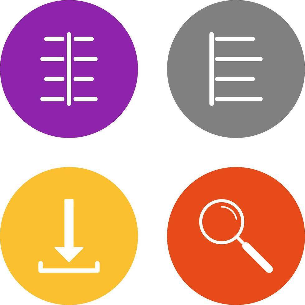 center align and left align Icon vector