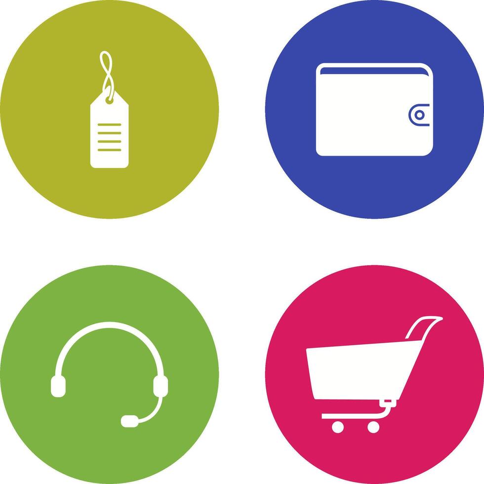 sale tag and wallet Icon vector