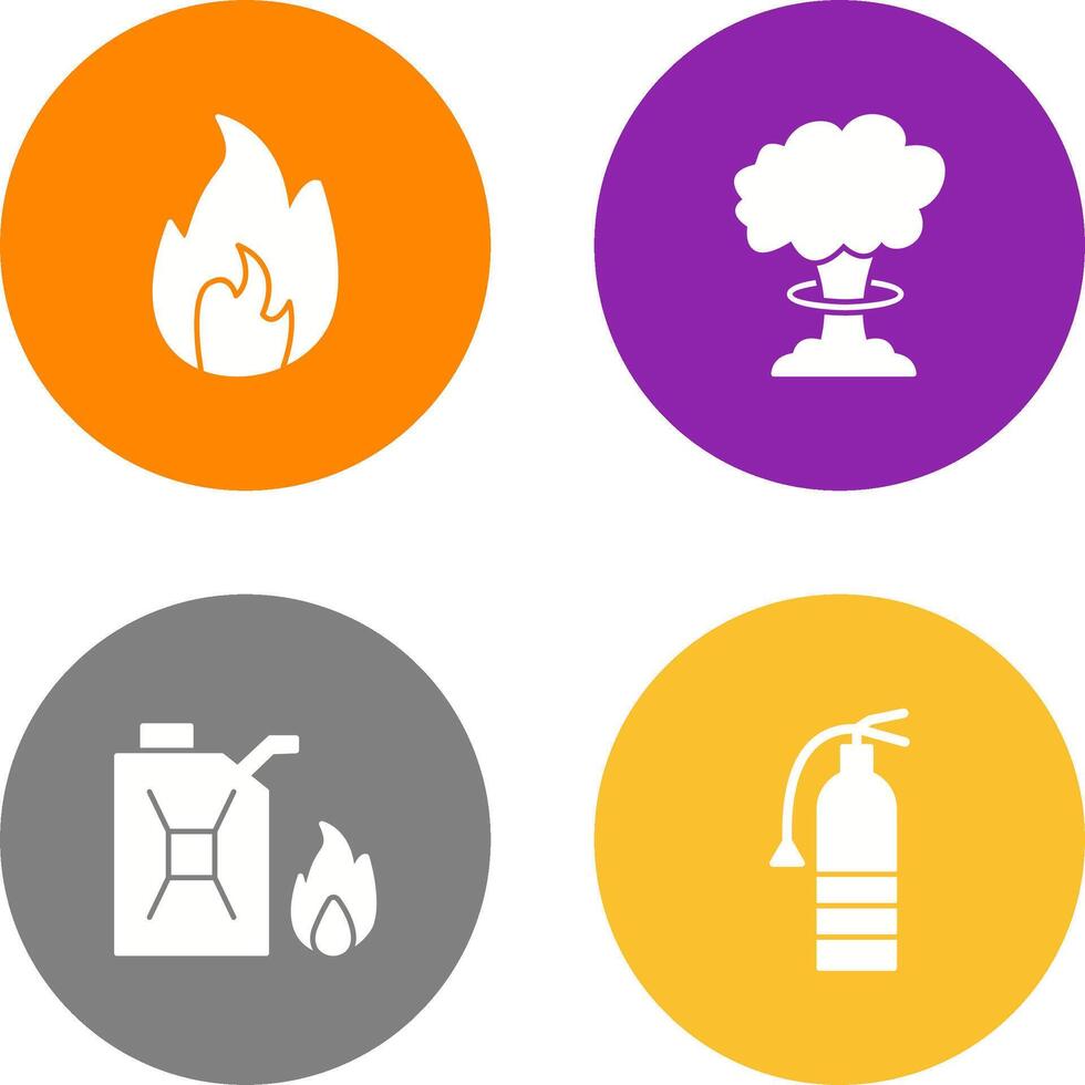 flame and bomb blast Icon vector