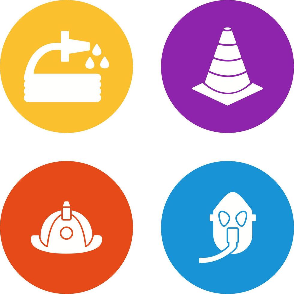 water hose and cone Icon vector