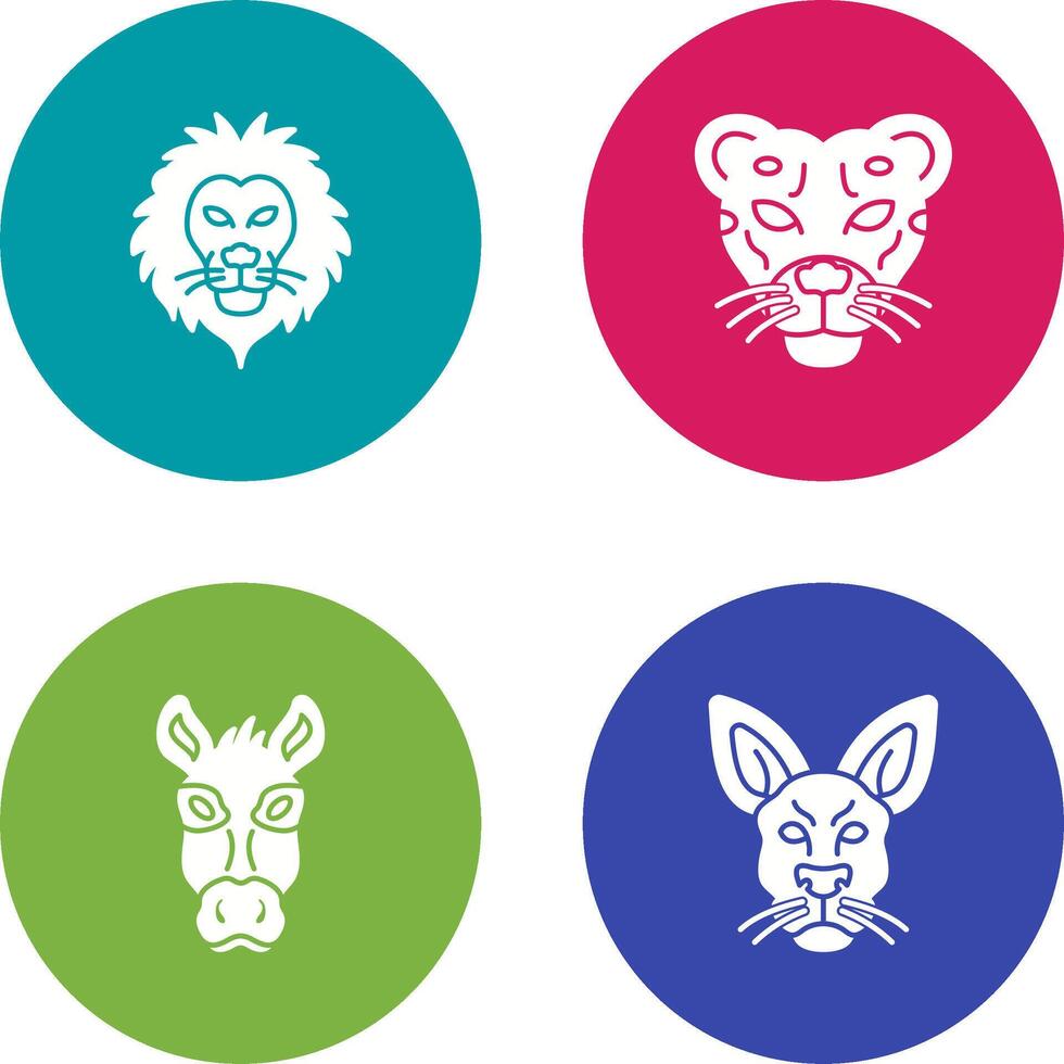 Lion and Cheetah Icon vector