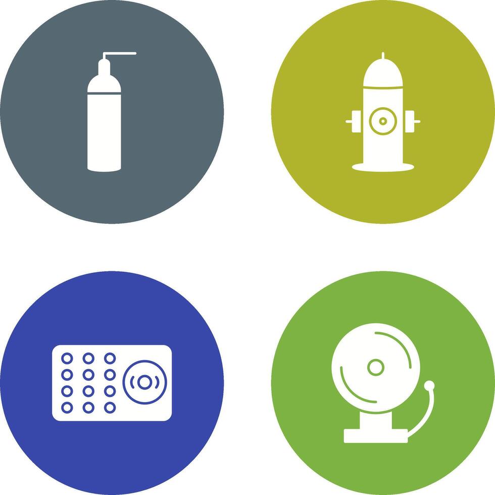 hydrant and oxygen tank Icon vector