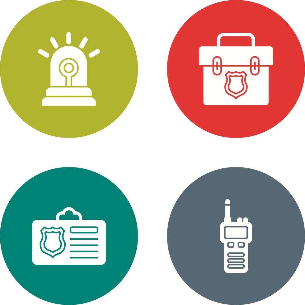 Siren and Suitcase Icon vector