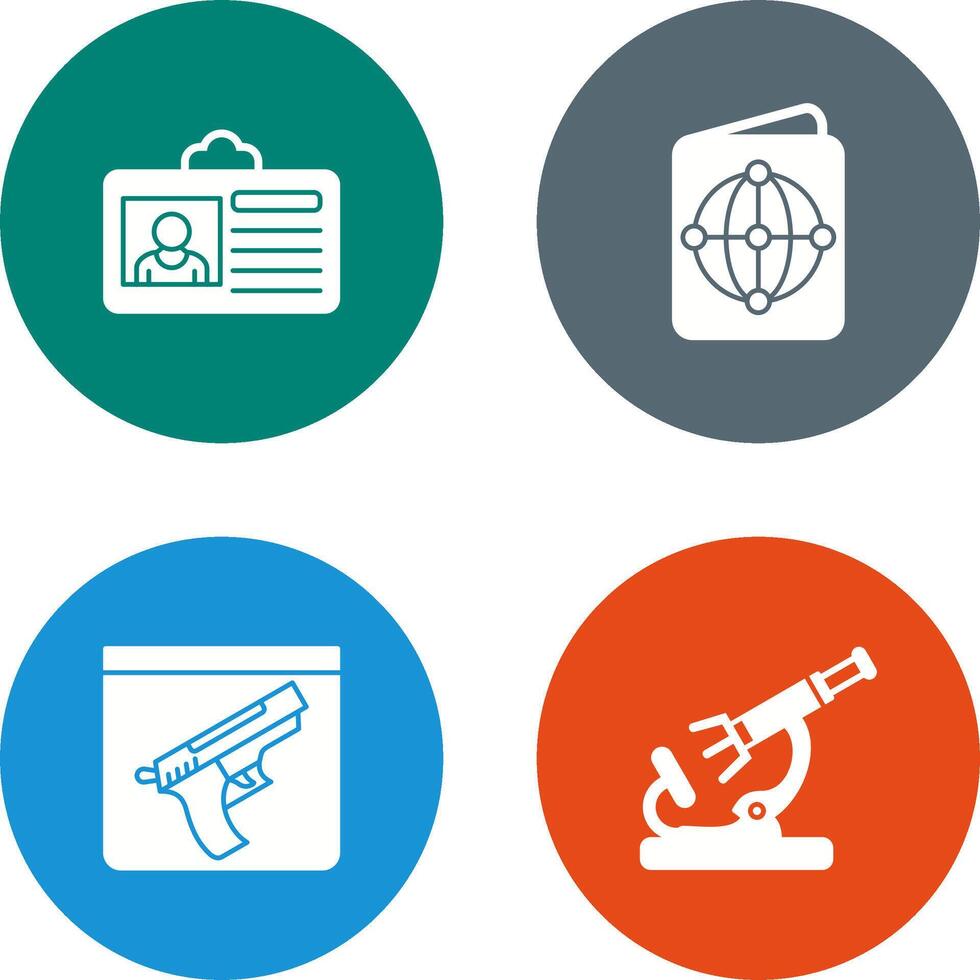 Criminal Card and Passport Icon vector