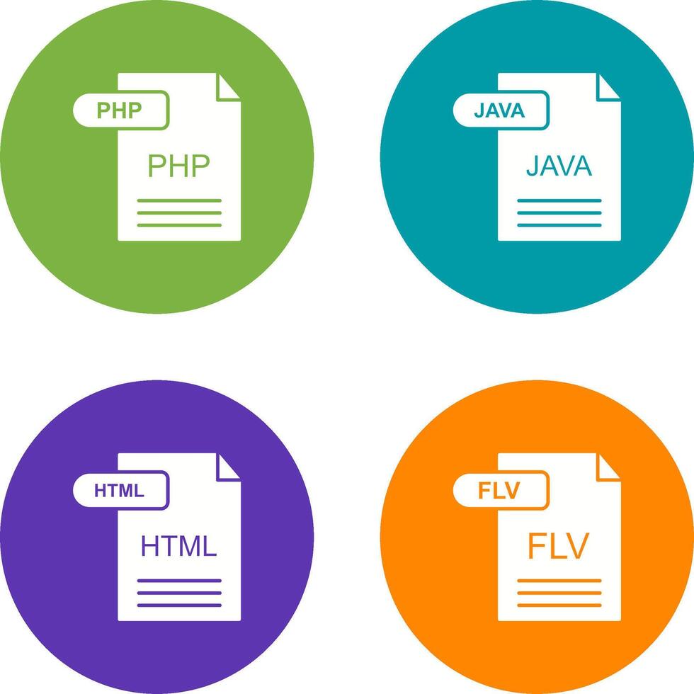 php y Java icono vector