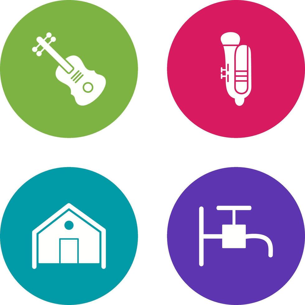 Violin and Tuba Icon vector