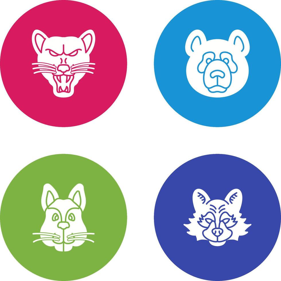 Wolf and Panda Icon vector
