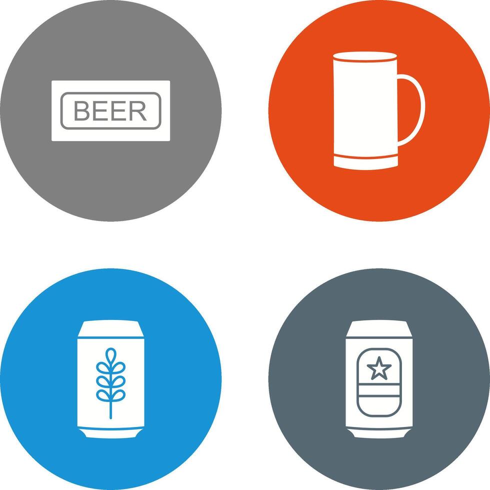 Beer Sign and Beer Mug Icon vector