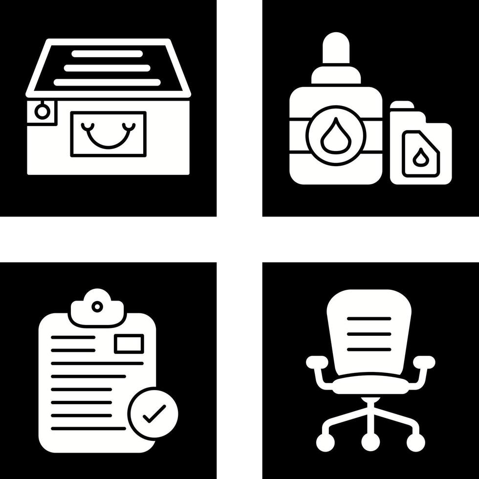 File Cabinet and Ink Cartridge Icon vector