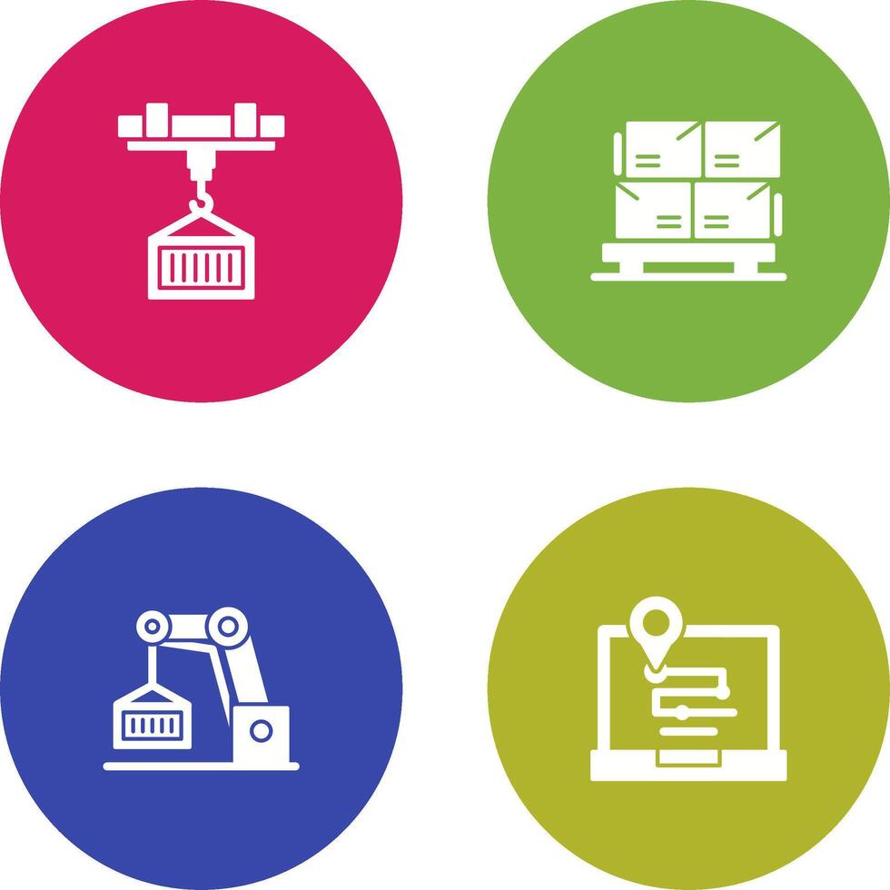 crane and stock Icon vector