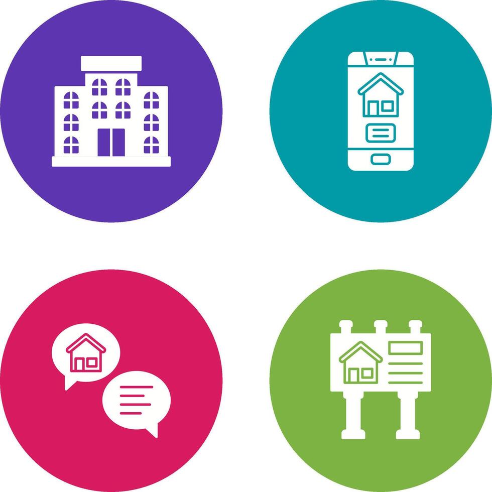 Apartment and Application Icon vector