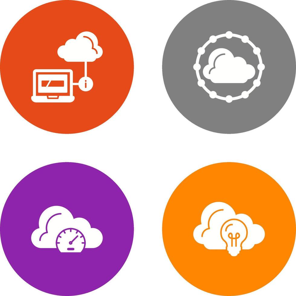 Laptop and Cloud Icon vector