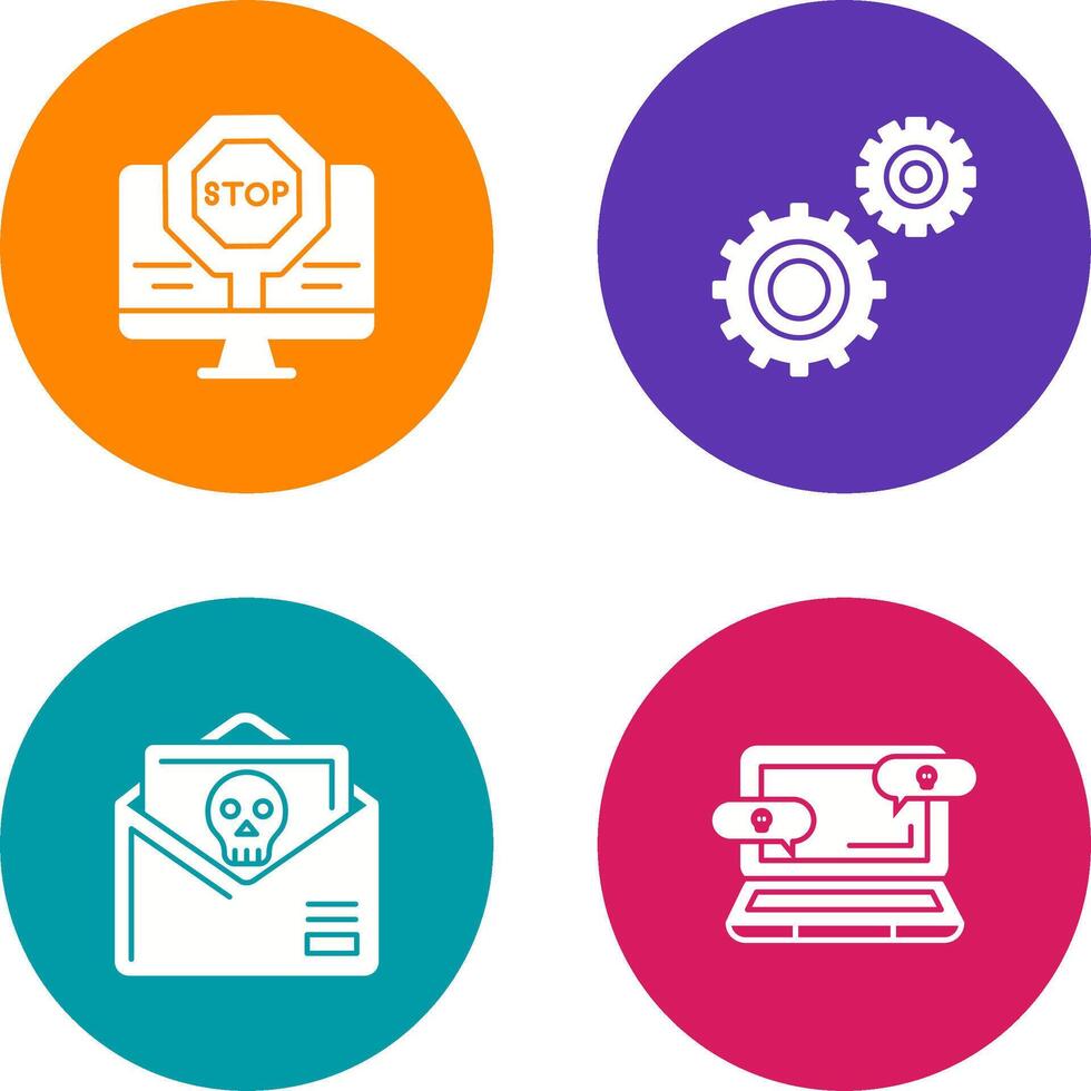 Stop and Setting Icon vector