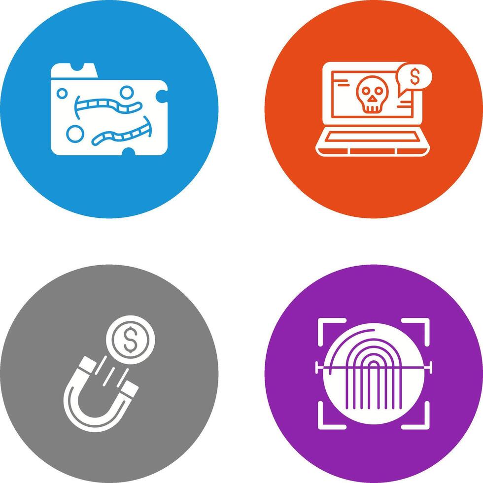 Worm and Online Fraud Icon vector