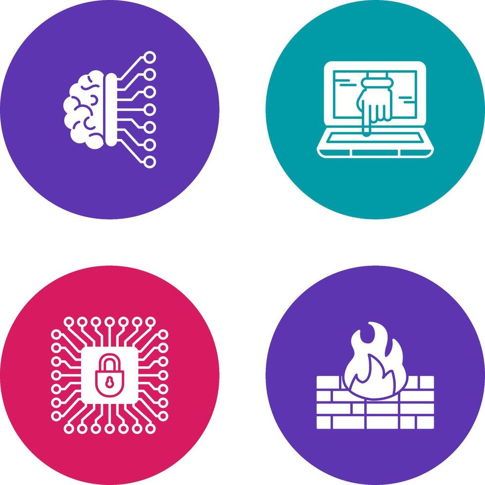 Machine Learning and Hacking Icon vector