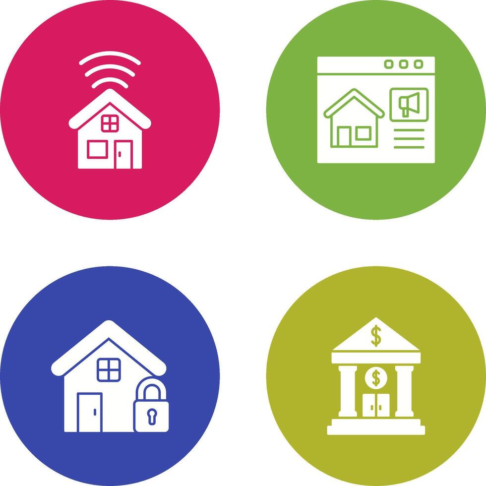 Smart house and Marketing Icon vector