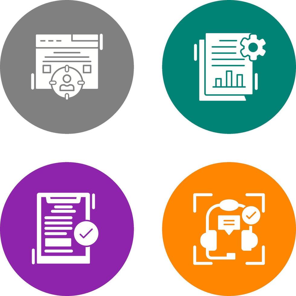 Target Audience and SEO Report Icon vector