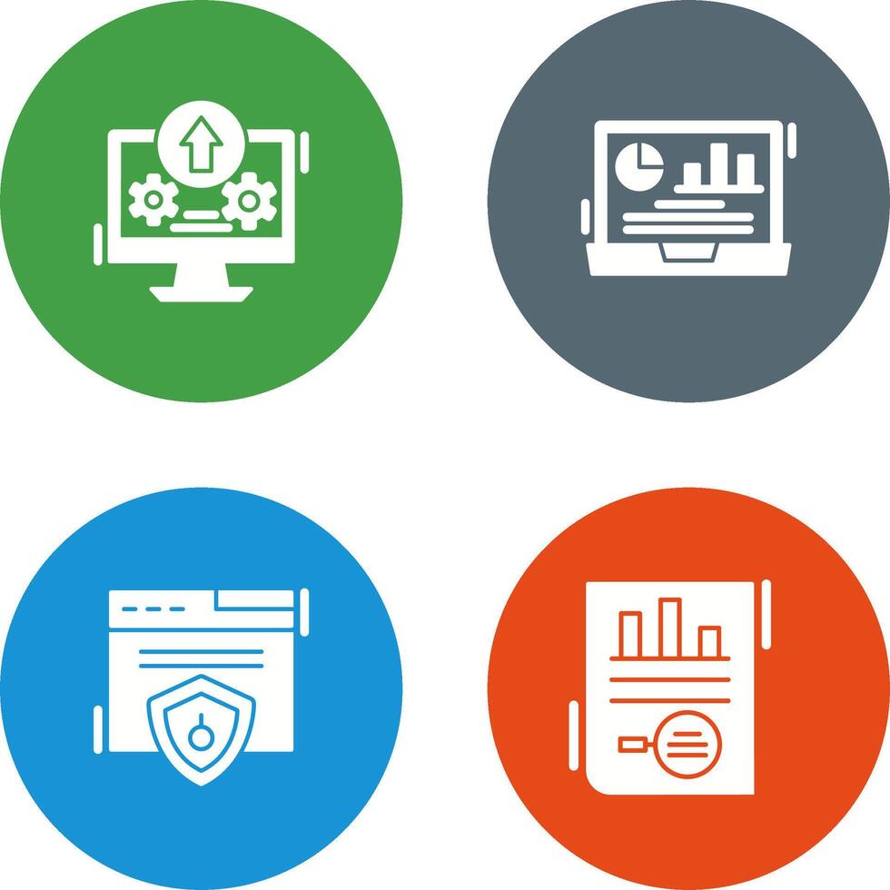 Upload and Dashboard Icon vector