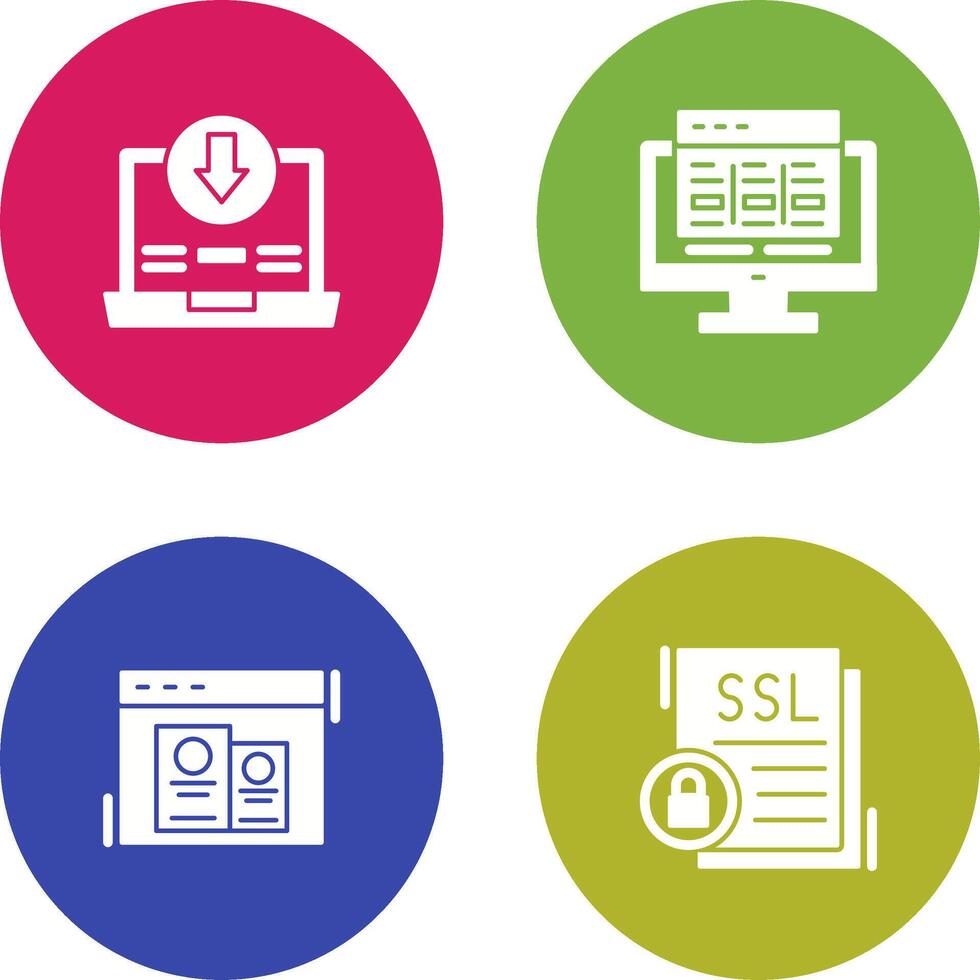 Downlaod and Layout Icon vector