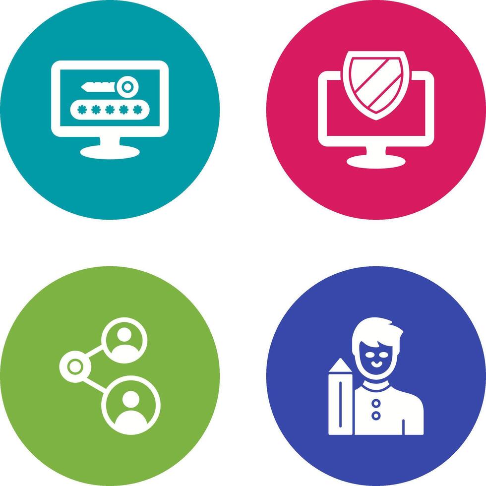 Password and Shield Icon vector