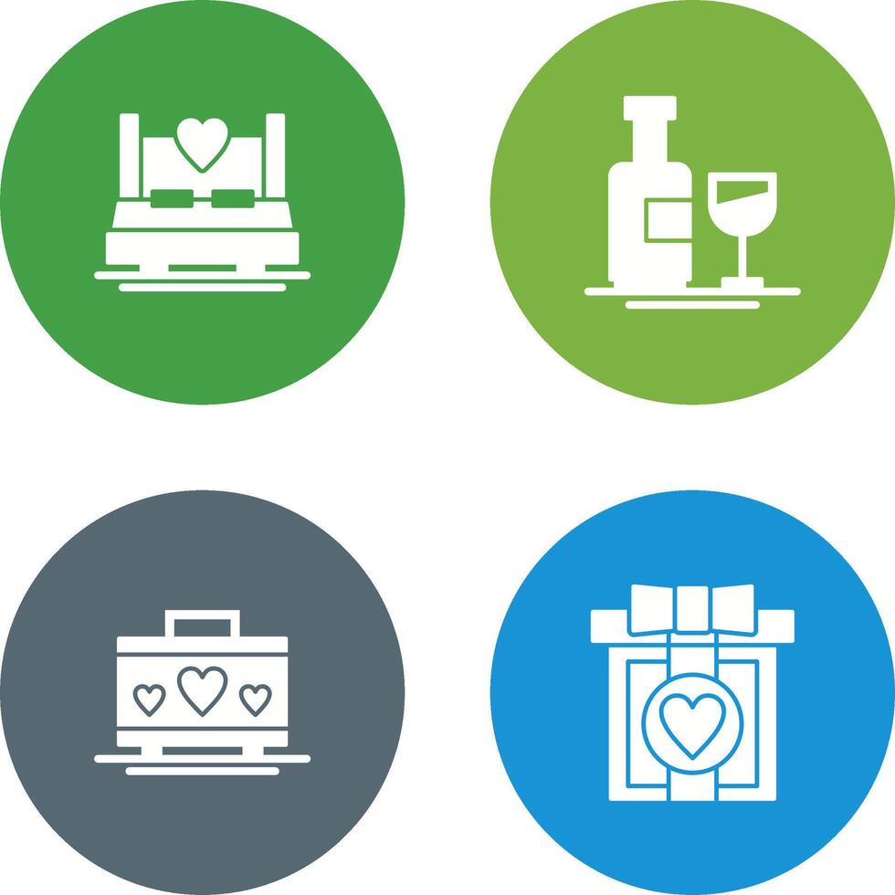 Double and Wine Bottle Icon vector