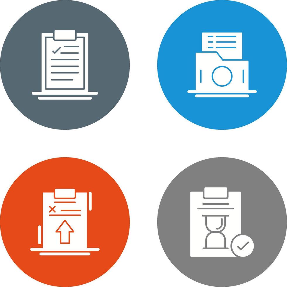 Clipboard and List Folder Icon vector
