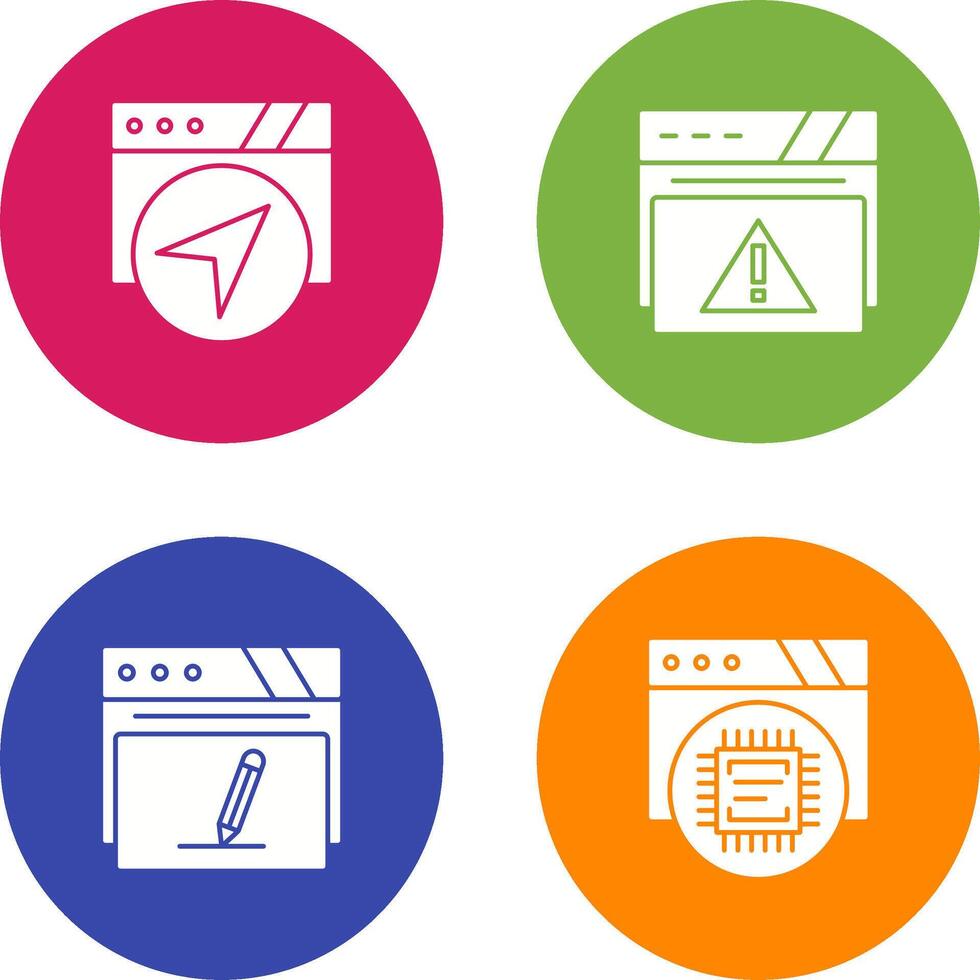 Navigation and Alert Icon vector