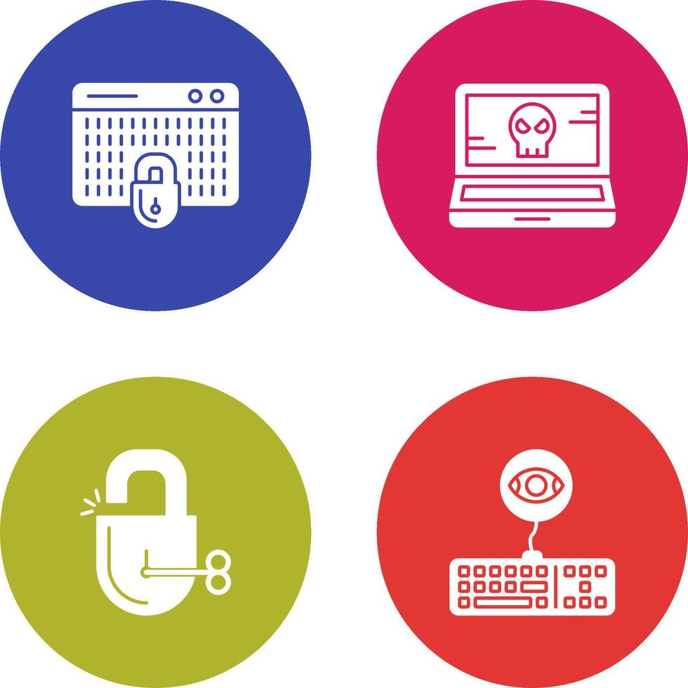 Hacking and Laptop Icon vector