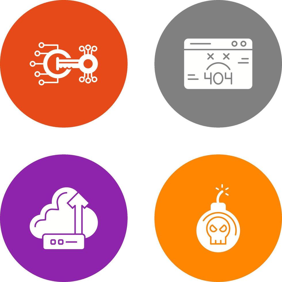 Encryption and 404 Error Icon vector
