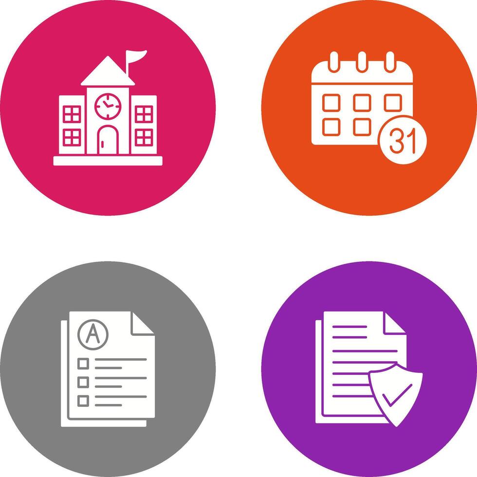 University Campus and Calendar Icon vector
