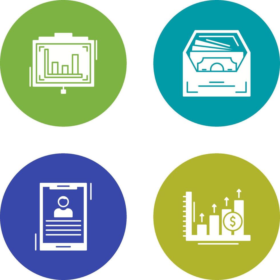 Presentation and Salary Icon vector