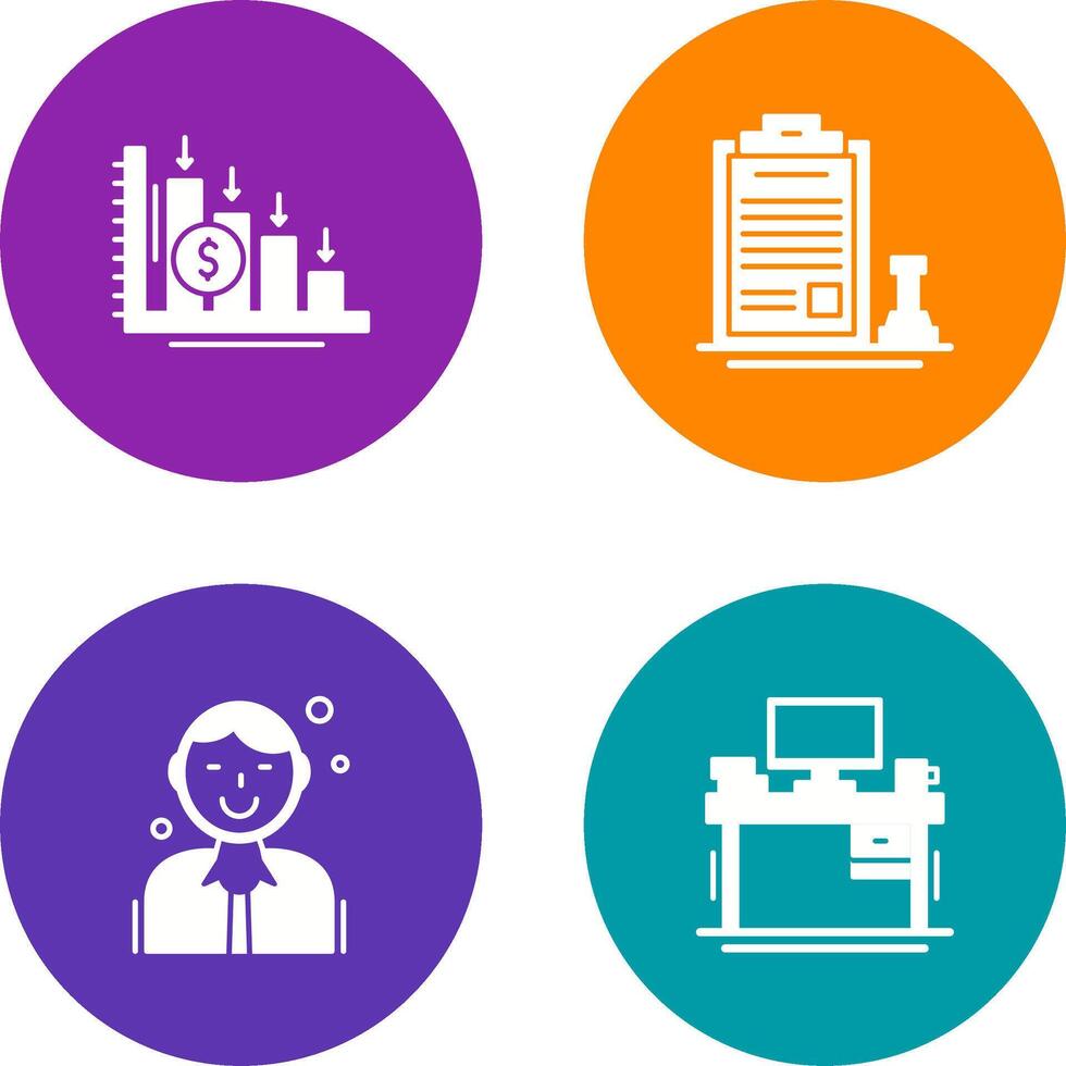 Loss and Stamp Icon vector