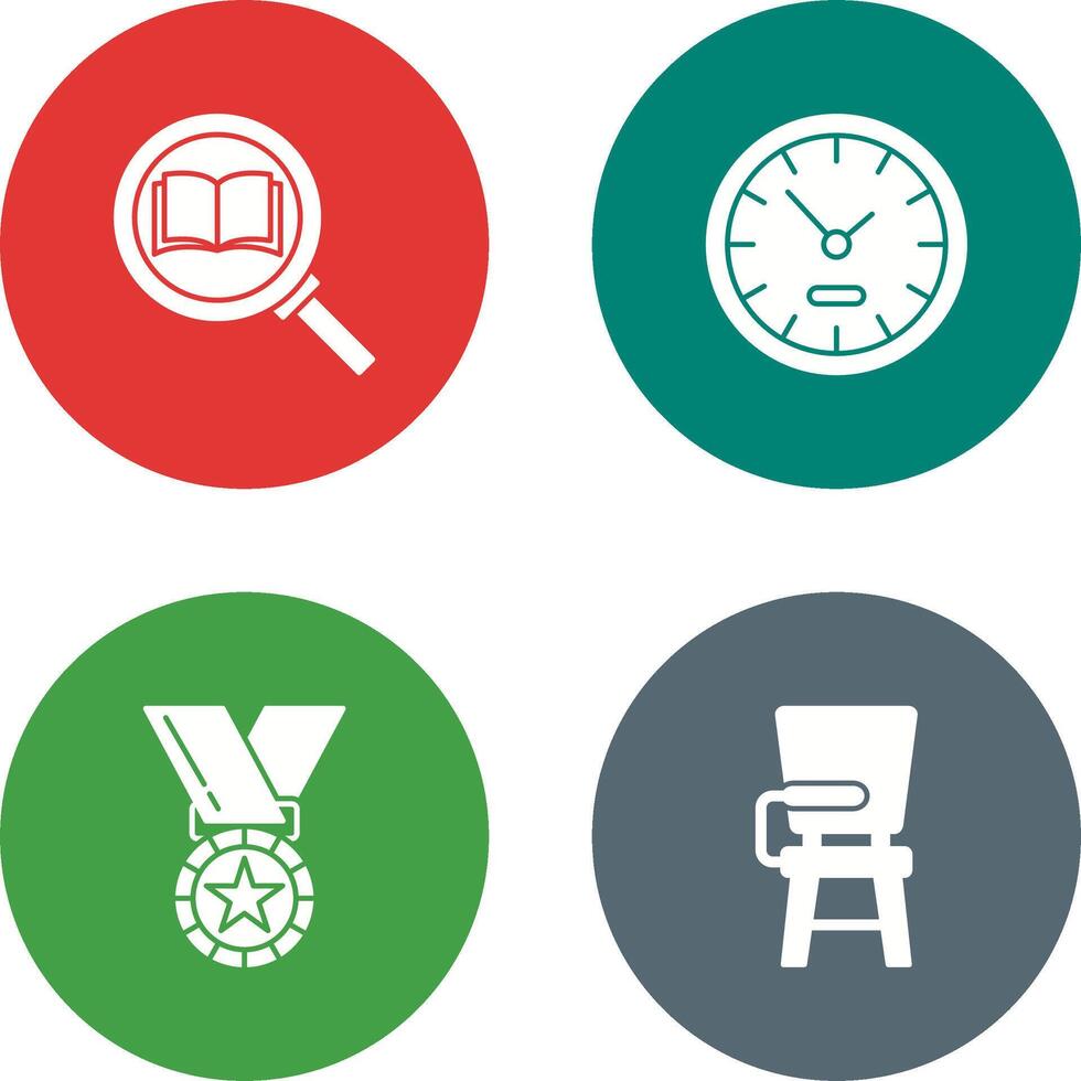 Search and ClockSnack and Money Icon vector