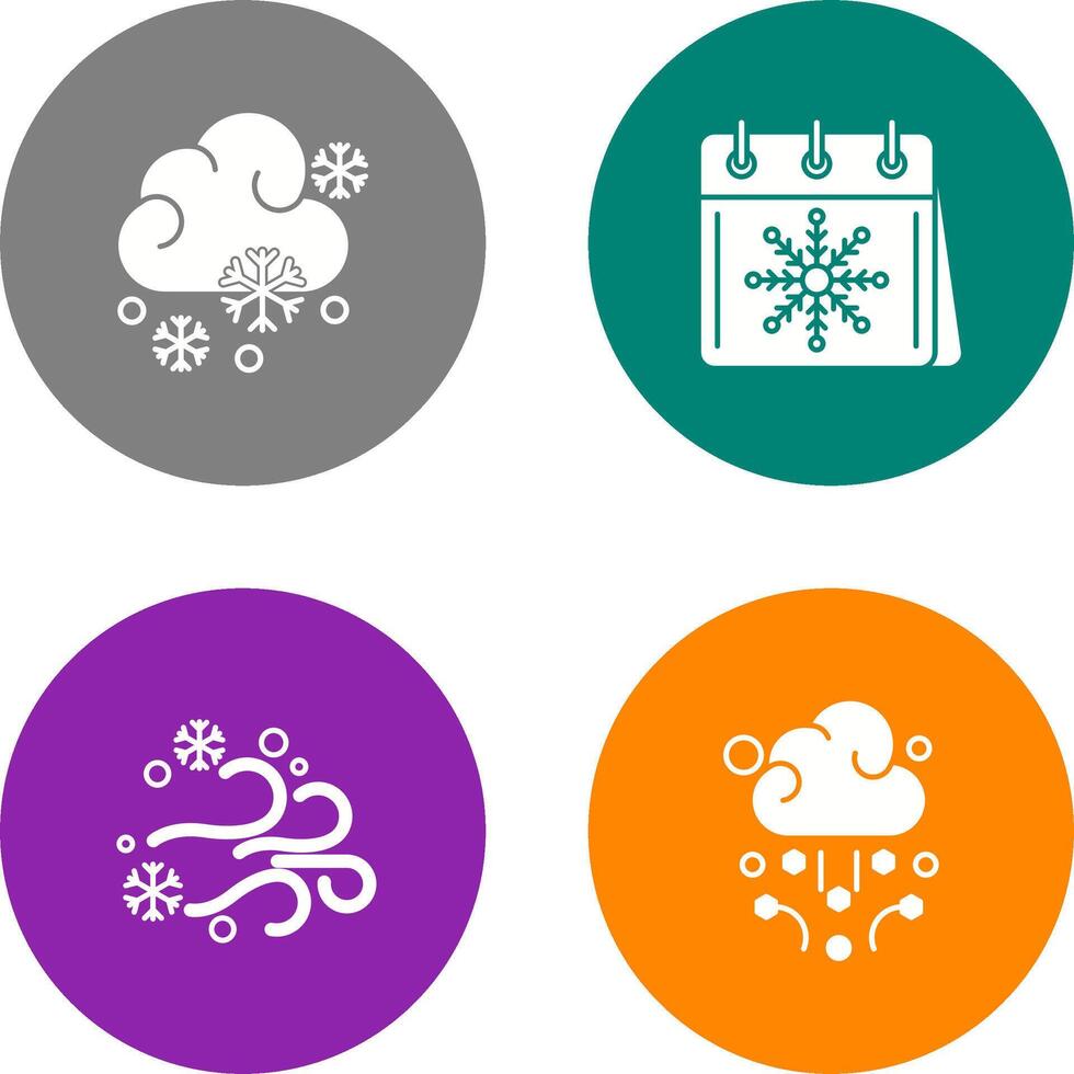 Snowy and Calender Icon vector