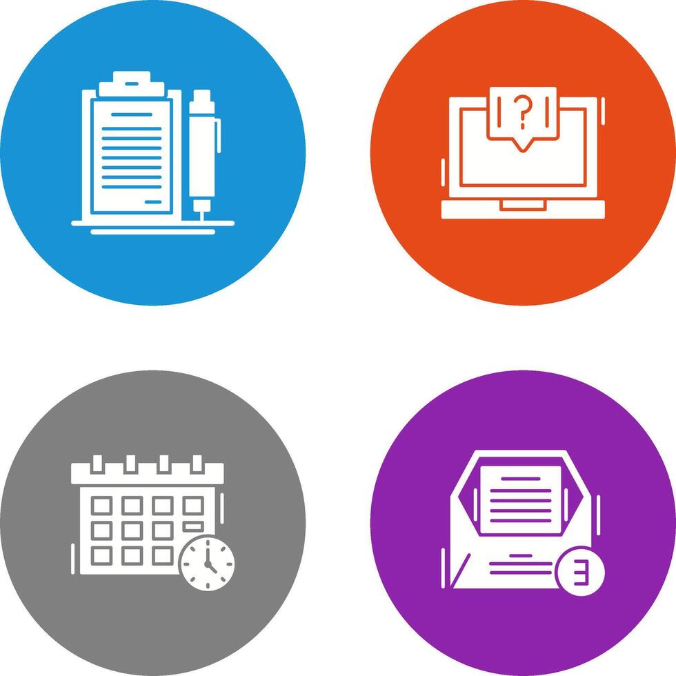 Contract and Question Icon vector