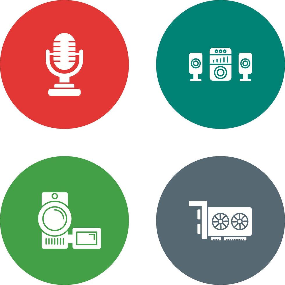 Microphone and Sound System Icon vector