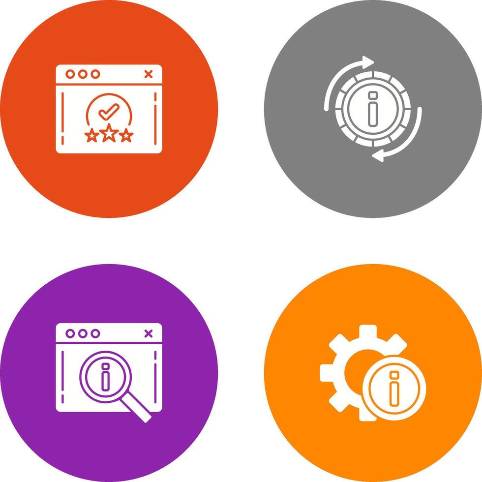rating and refresh Icon vector