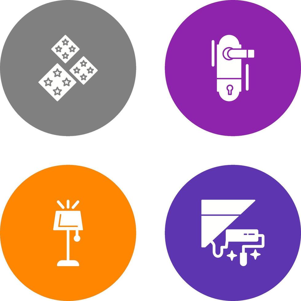 Tiles and Doorknob Icon vector