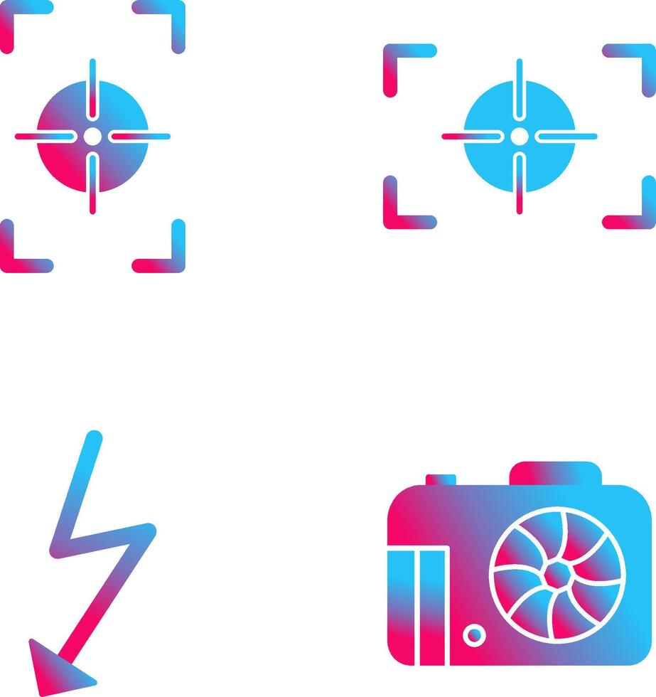 focus vertical and focus horizontal Icon vector