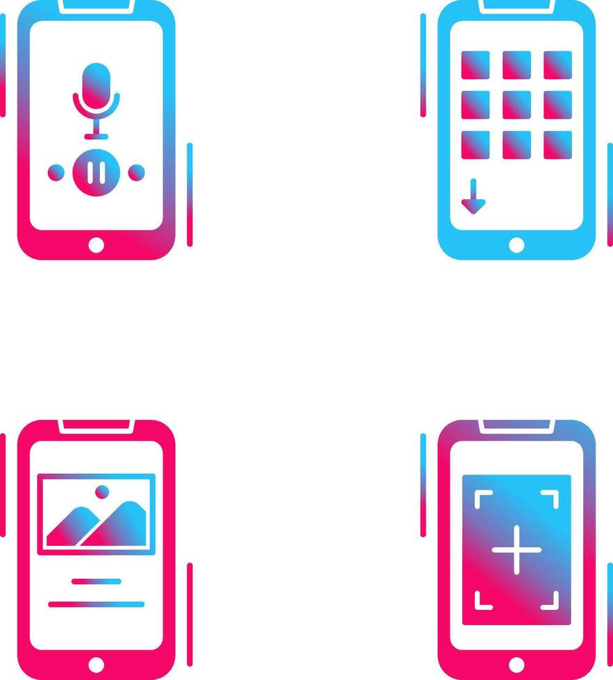Voice Record and Device Icon vector