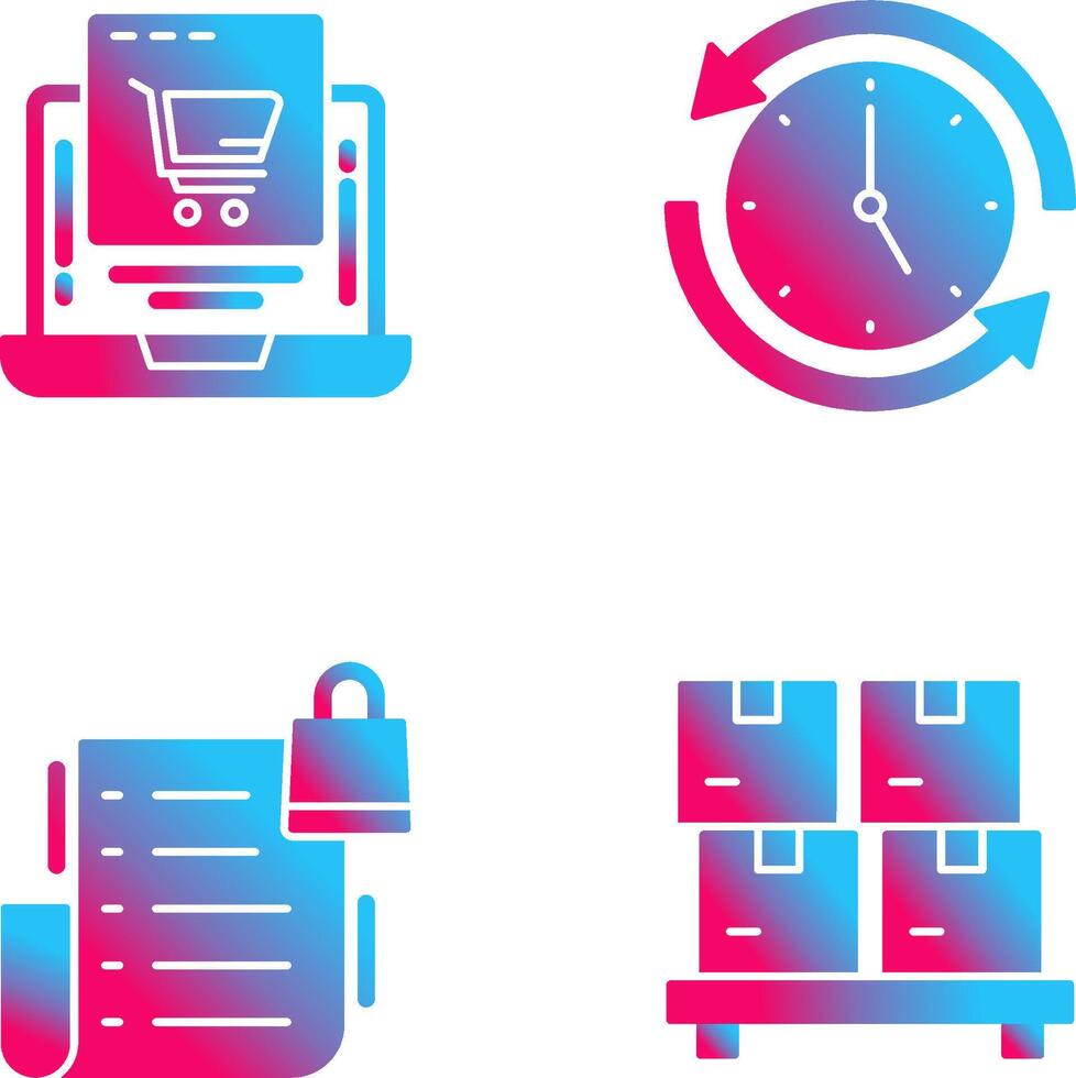 Add to Cart and Run time Icon vector