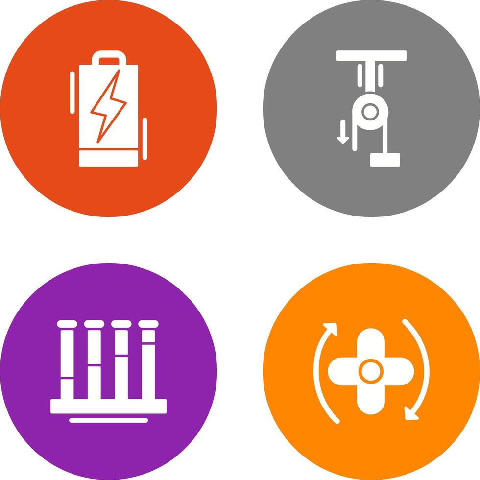 Battery and Pully Icon vector